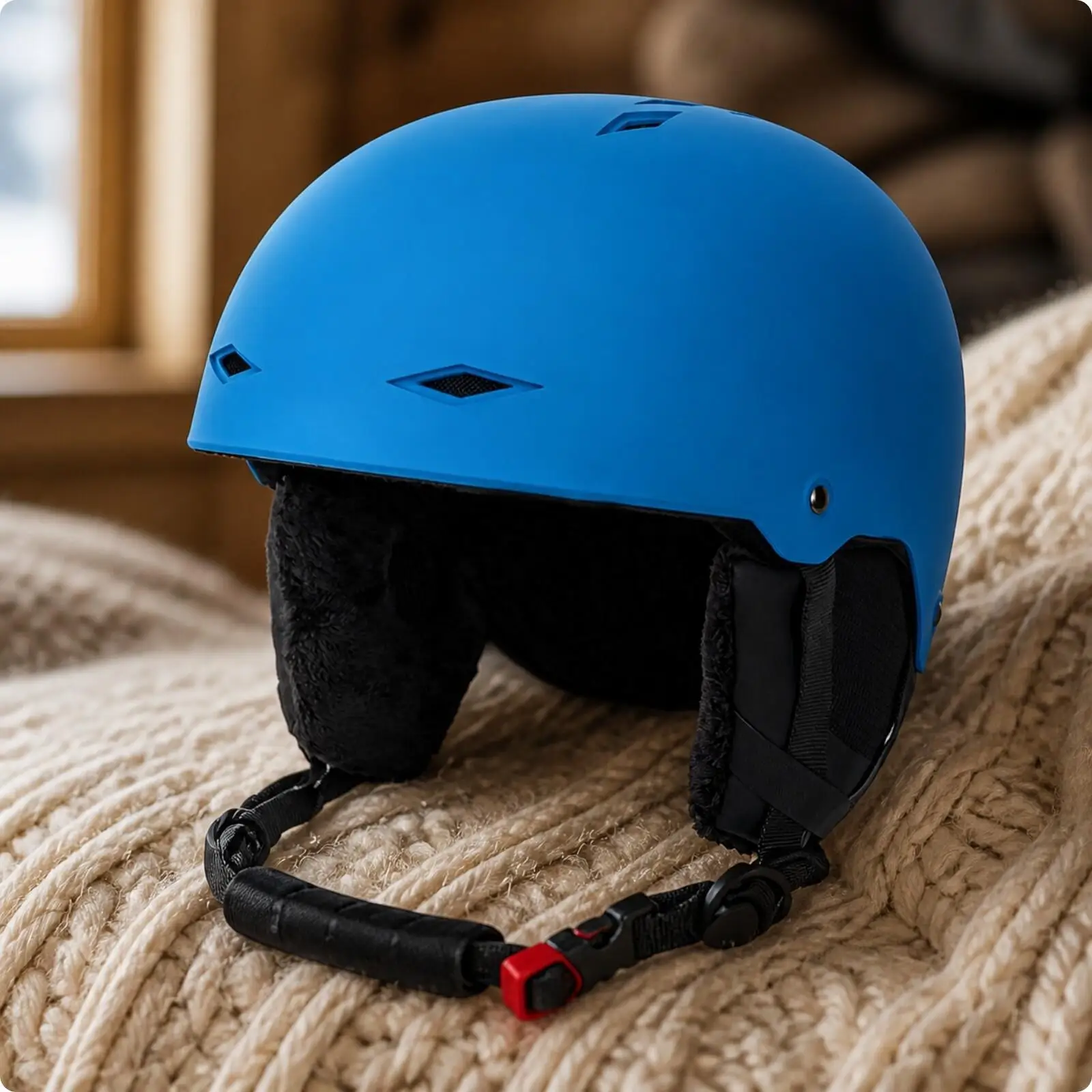 Winter Ski Helmet Snow Sports Cap ABS Shell with Ear Covers for Snowboard Skating Protective Equipment