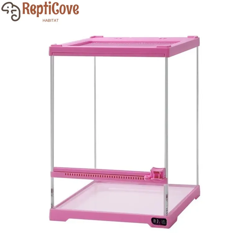 

Красочный стеклянный террариум для рептилий (гекконы, рогатые лягушки, морские крабы, пауки), декоративное место обитания для разведения