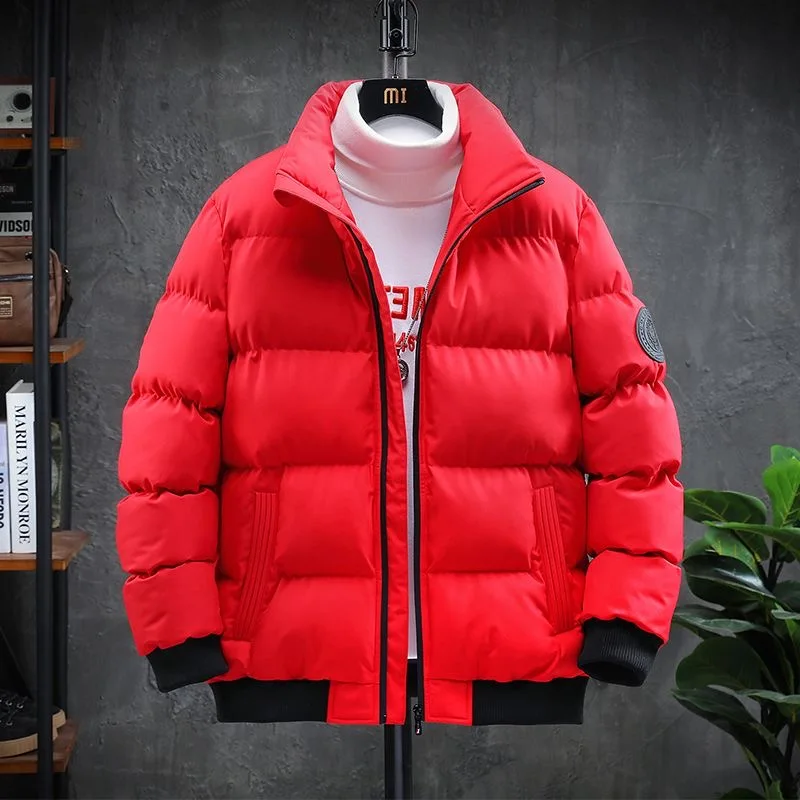 2024 Autumn and Winter New Fashion Trend Large Size Warm Coat Men\'s Casual Loose High-Quality Thick Cotton-Padded Jacket M-5XL