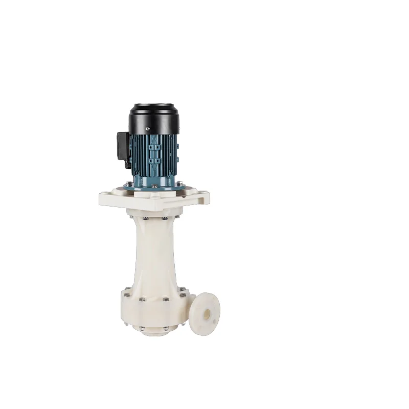 Pompa Kimia TLF 1.5kw Tahan Bahan Kimia, Pompa Sentrifugal Vertikal Sirkulasi Semprot untuk Tangki Keluar Pengolah Limbah