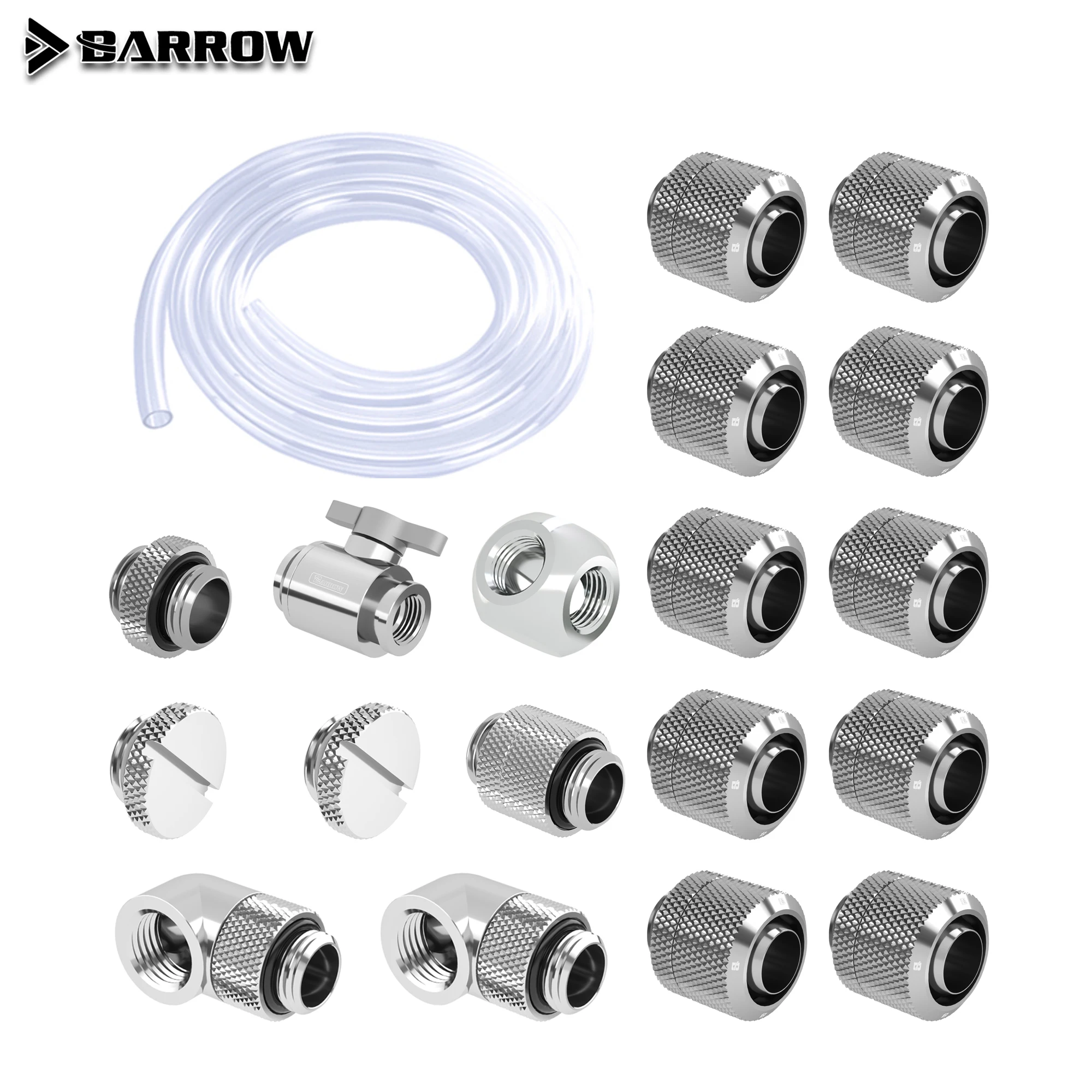 Imagem -02 - Kit de Encaixe de Carrinho com Conector de Compressão Mão Macia Articulação Mais Tubo de Mangueira Mais Interruptor Acessórios de Refrigeração de Água Encaixe