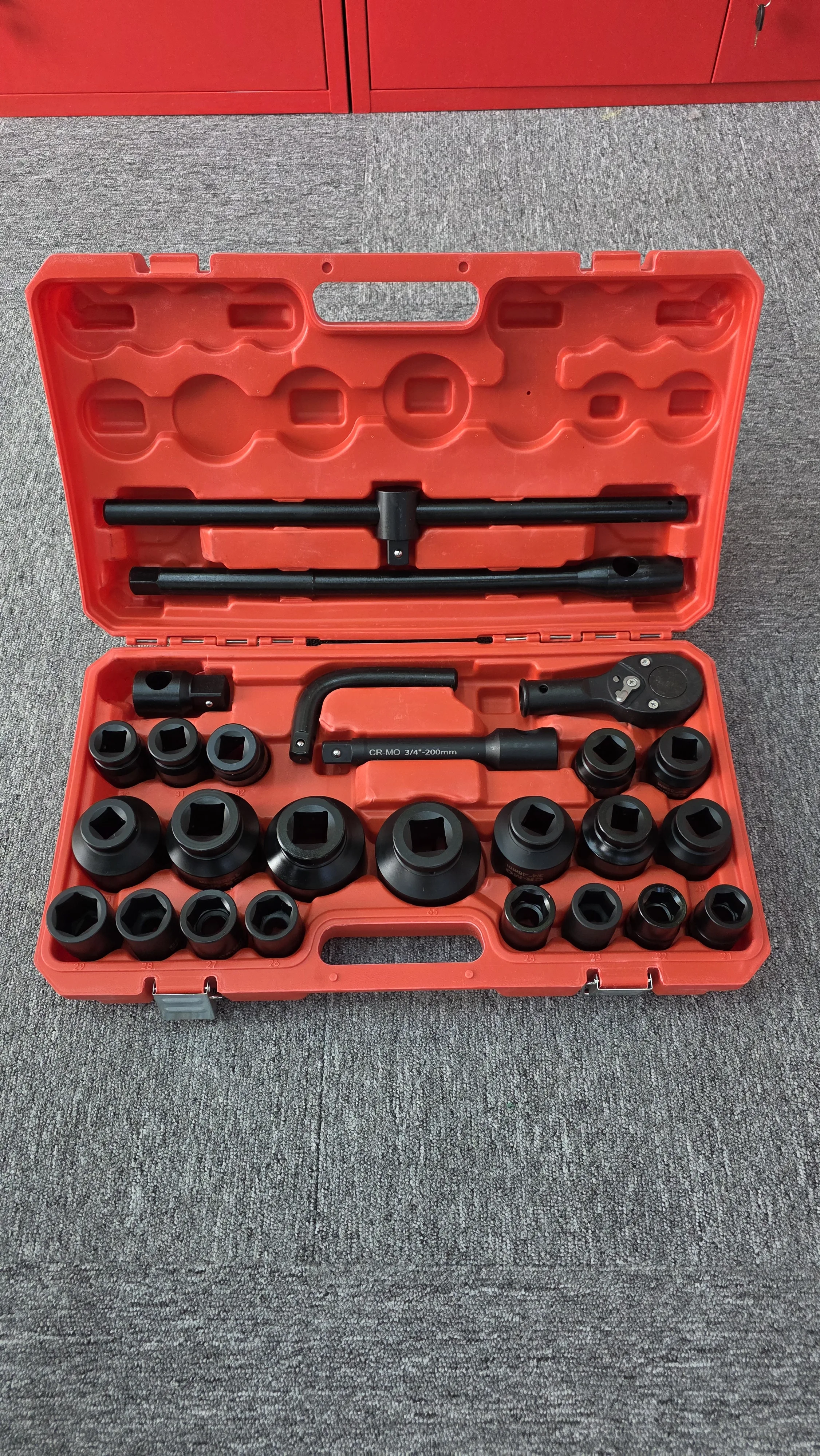 1/2 in Drive 26PC Hard Case Socket Kit with OEM Impact Sockets Ratchet Extension Bar and 1 Year Warranty