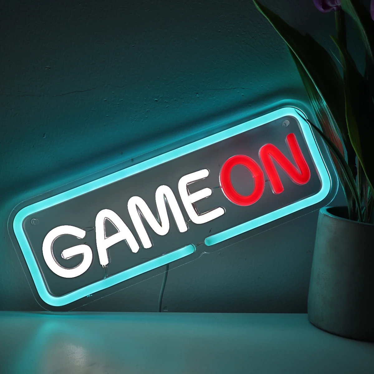 Imagem -04 - Led Wall Neon Sign para Game Zone Decoração Sala de Jogos Festa Show Decoração do Evento 11.22 x 3.98 Jogo on 1pc