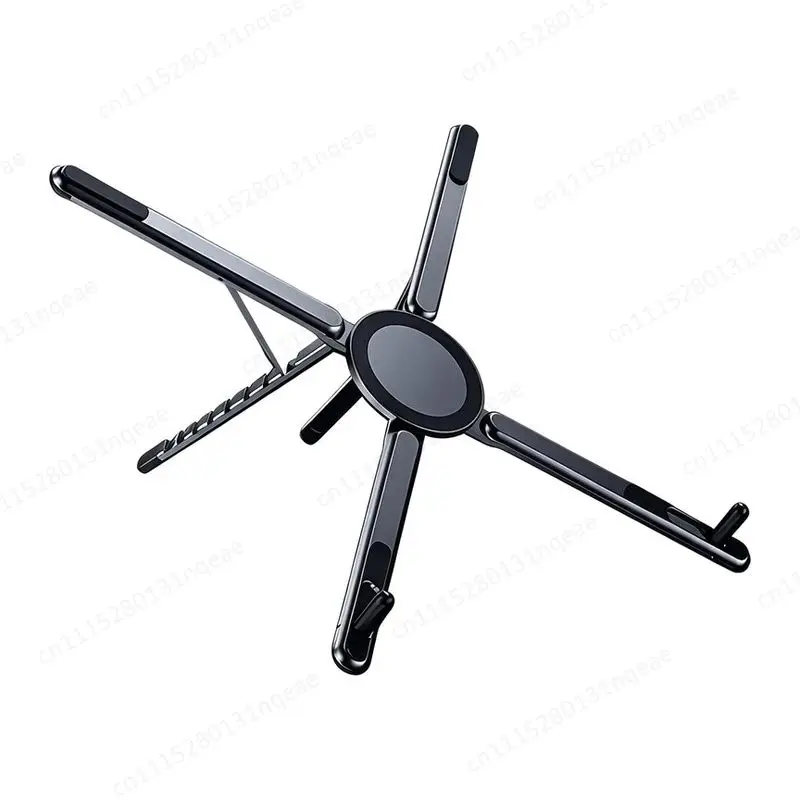 Aluminum Alloy Magnetic Suction Three-in-one Bracket, Phablet Phone Notebook Universal Portable Folding Desktop Bedside