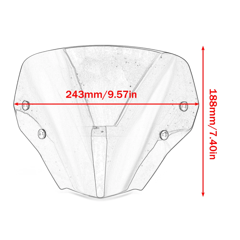 لهوندا CB750 CB 750 2023-2024 اكسسوارات الدراجات النارية الزجاج الأمامي