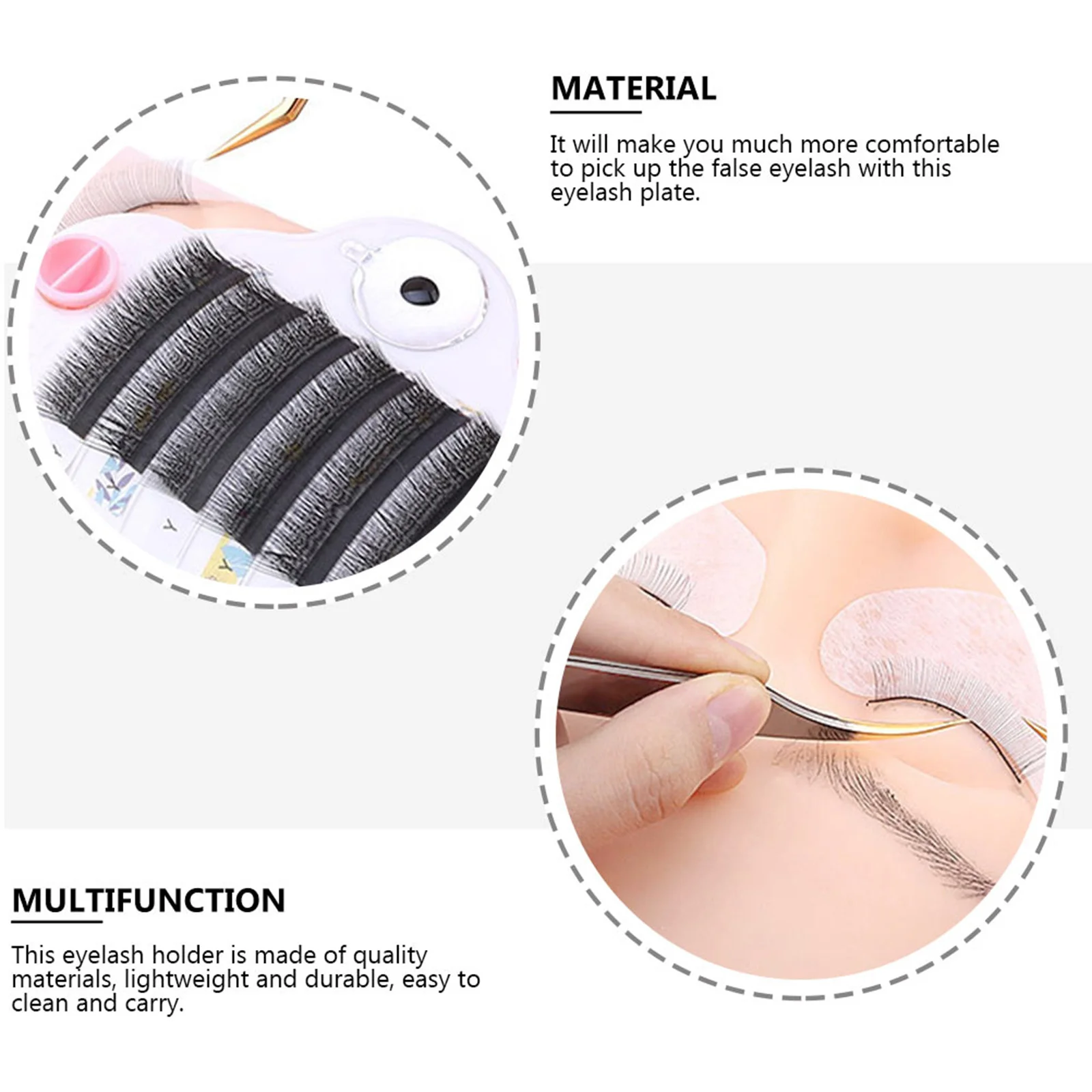 1Set Eyelash Tray Plastic Lash Pallet For False Lash Extension Grafting Display Storage Holder Salon Supply Beauty Tool White