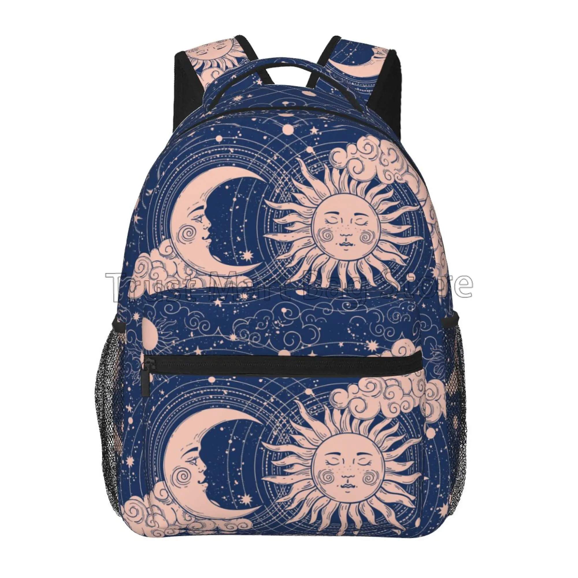 Backpack Tarot Sun Moon Witchy Astrology Laptop Bookbag Durable Casual Daypack Student College Lightweight Hiking Travel Bag