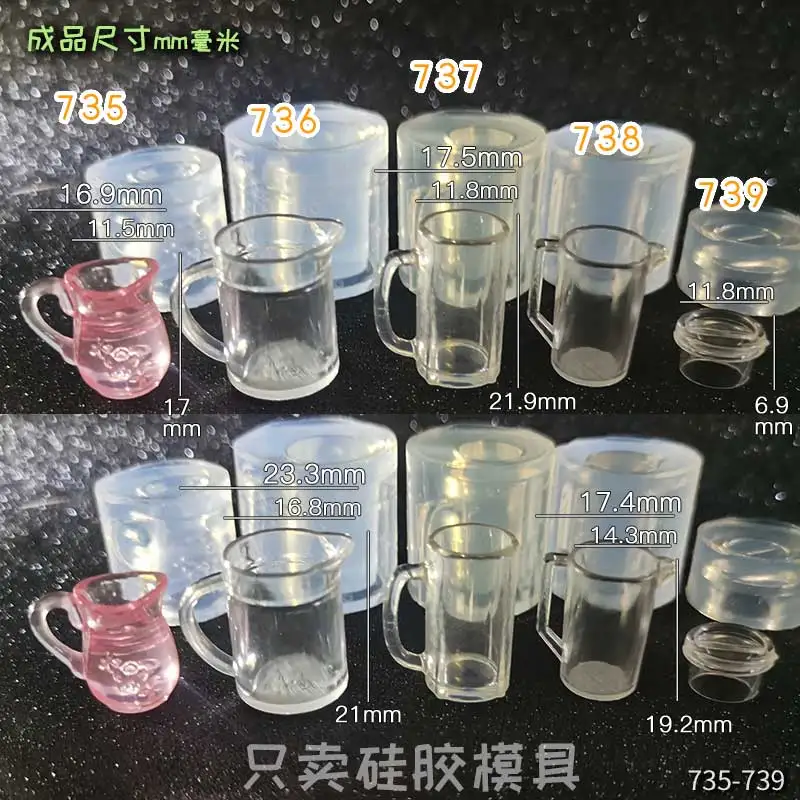 DIY Handcraft Mini Teapot Epoxy Resin Mold Food Play Miniature Pinching Mould Epoxy Resin Mold UV Resin Moldse