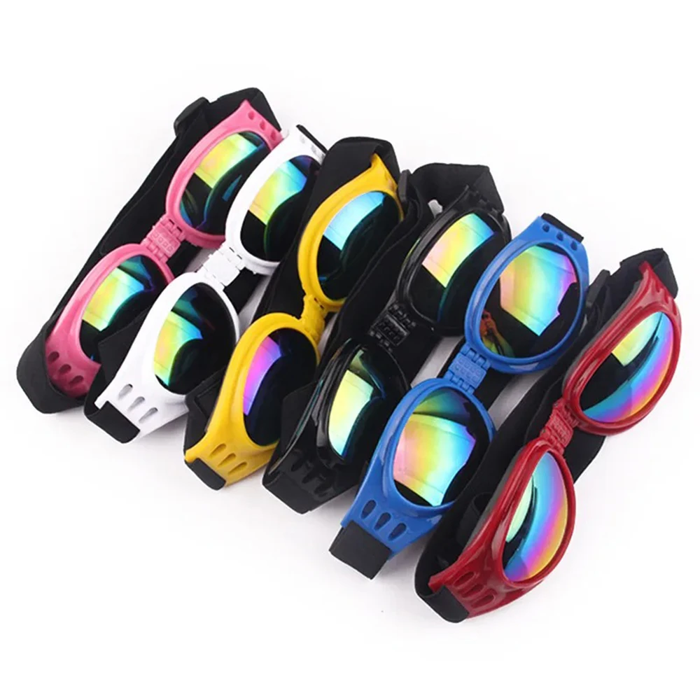 pet Dog Sunglasses Foldable Adjustable Collapsible Padded UV Protection Sunglasses Pet Accessories Motorcycle Glasses