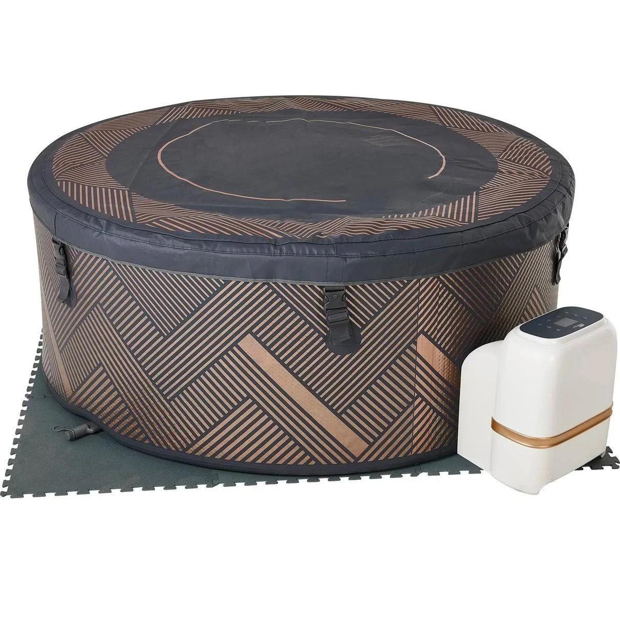 Naiya Inflatable Hot Tub Garden Spa Outdoor Whirlpool Spa And Indoor Hot Spa Tubs For 2-4 Person For 2-6 Person