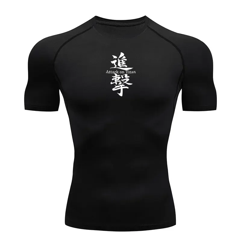 Men's Short-sleeved Sunscreen Compression Short-sleeved Quick-drying Fitness Cycling Running T-shirt Exercise Training Top S-3XL
