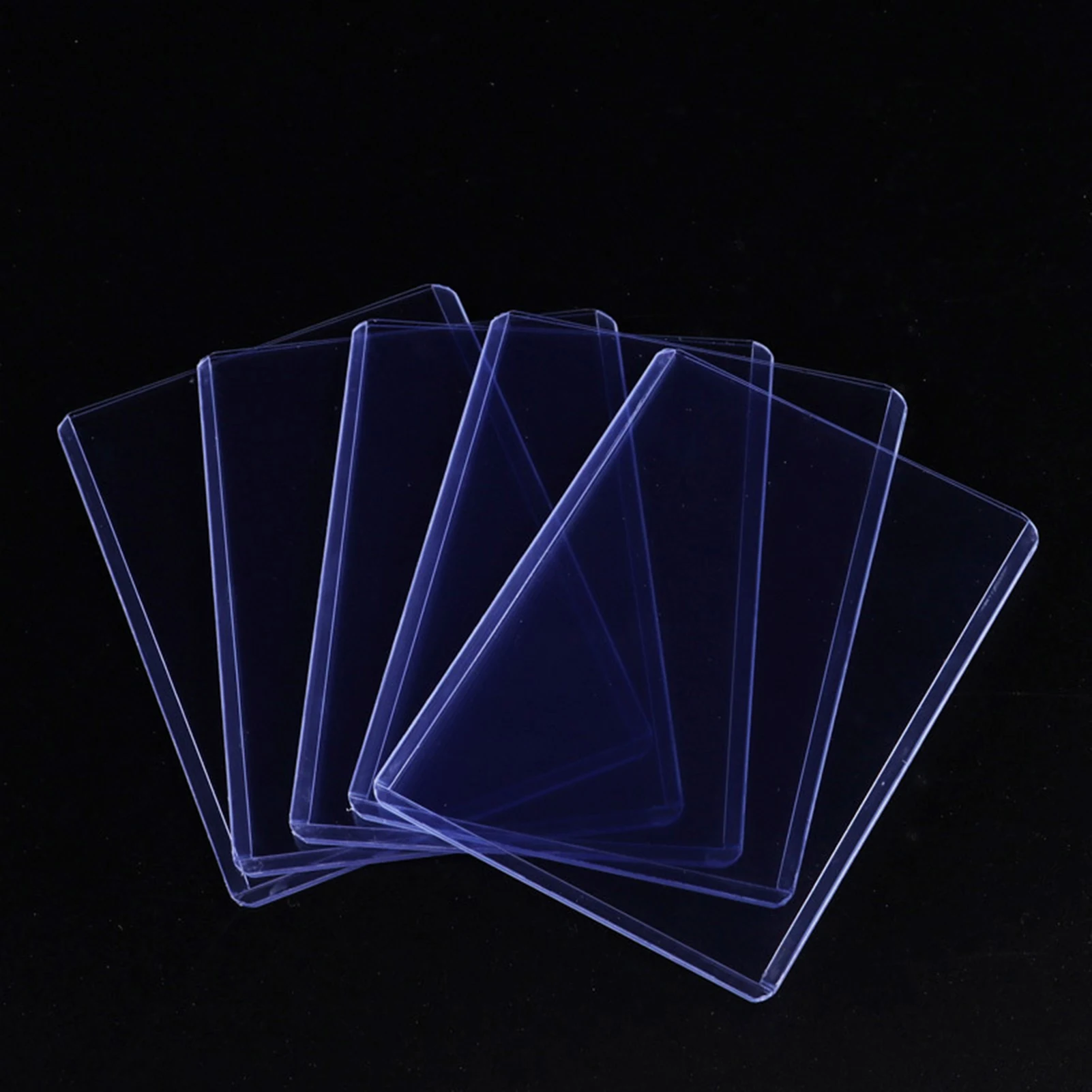 Trading Card Case Crystal Clear Protective Sleeve for Collectors Pokemon Sports Cards Hard PVC Holder Durable High Clarity