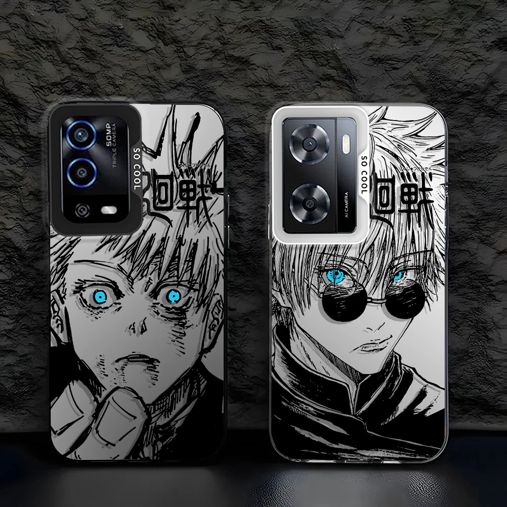 

Jujutsu Kaisen Gojo Fashion For OPPO Realme C21 C15 9i C55 C53 C35 C33 C31 C21Y 11Pro 5G Fashion Colorful Silver Phone Case