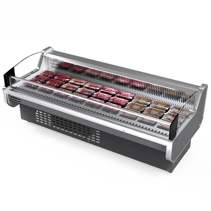 

Fresh meat cabinet display cabinet Supermarket pork refrigerated fresh-keeping cabinet Commercial cooked food
