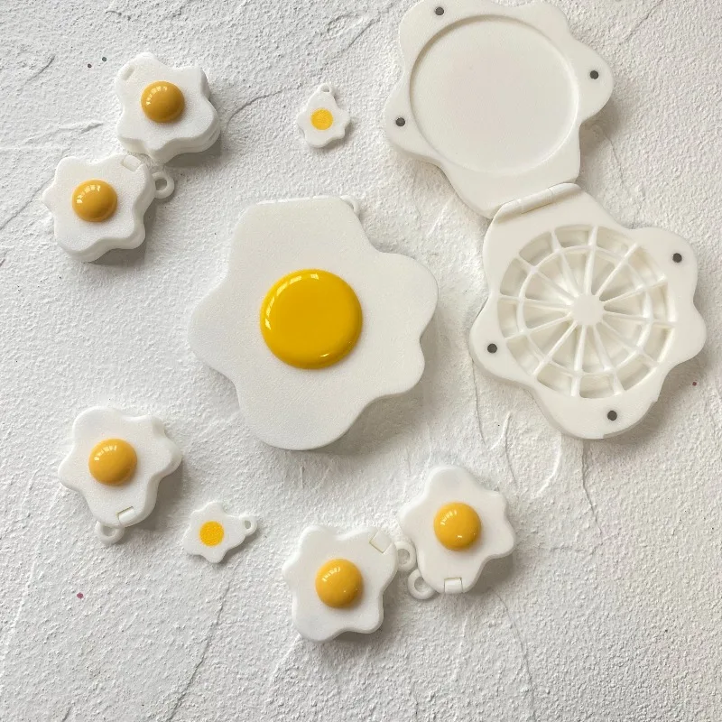 

Mini Poached Egg Shape Portable Plastic Mult-function Painting Box Empty Watercolor Palette Oil Acrylic Gouache Paint Subpackage