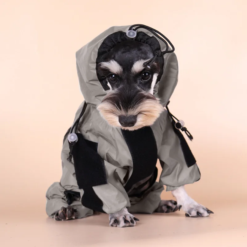 

Reflective Pet Dog Raincoat Outdoor Sunscreen High Collar Pet Jumpsuit Waterproof Coat Labrador Chihuahua Corgi Hooded Raincoat