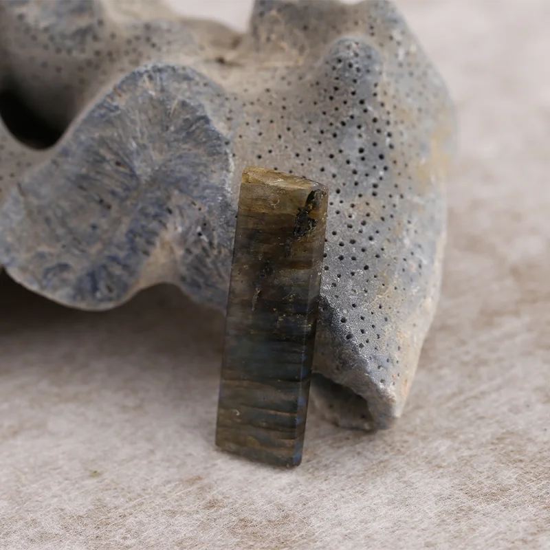 B&F Pendant for Necklace Labradorite—Fashion Handmade Natural Jewelry Charm Gift Accessories 37x12x4mm 4g