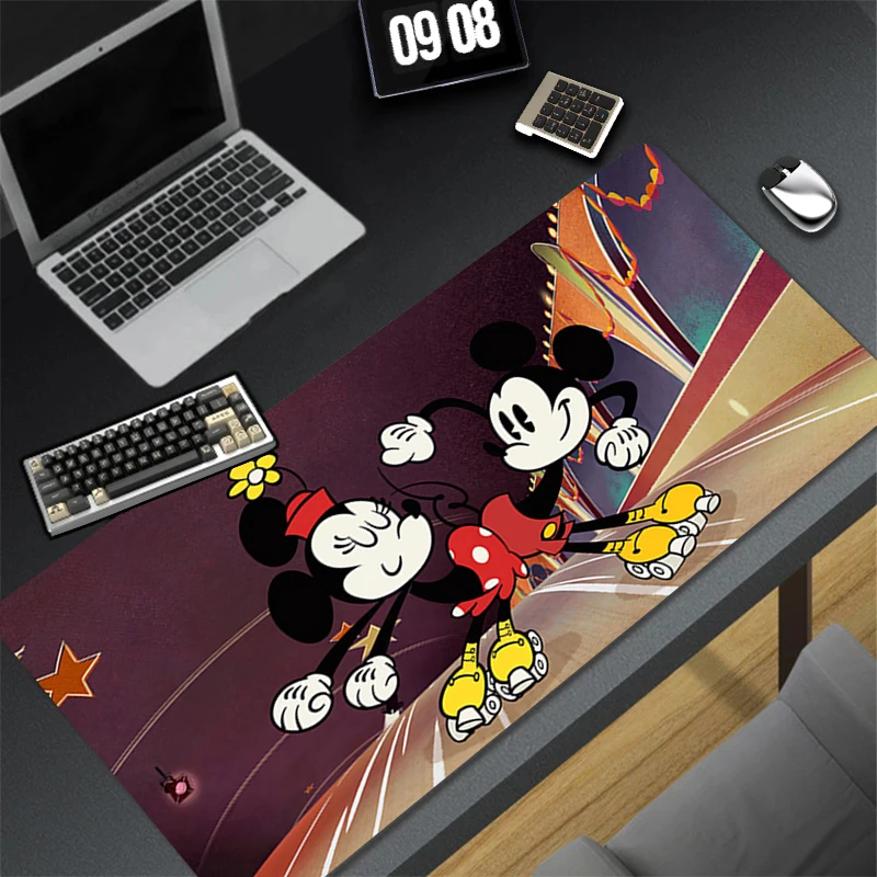 Mouse Pad Desk Mat Anime Play Mat Mickey and Minnie Gaming Mousepad Speed Computer and Office Gamer Cabinet Keyboard Pad