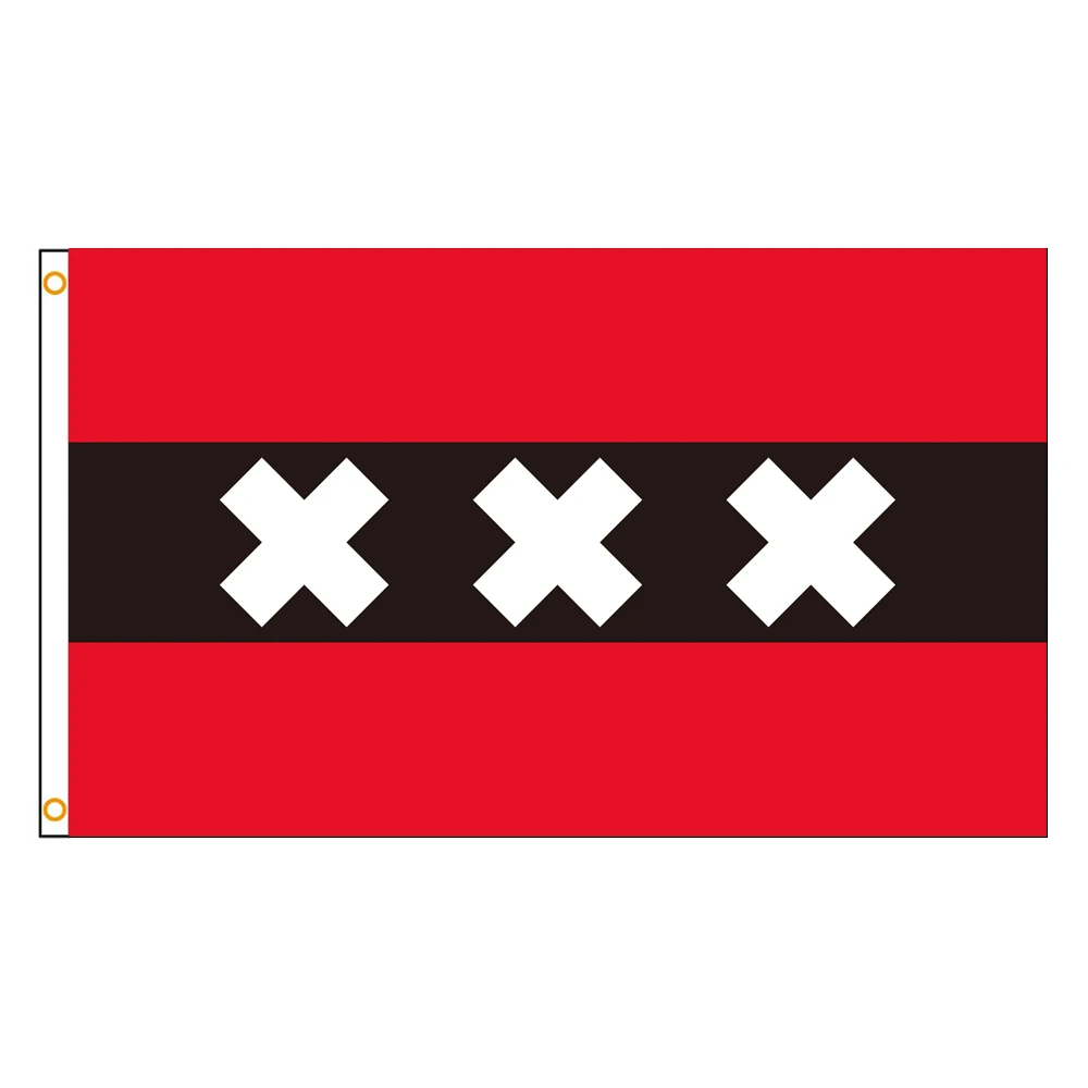 90*150cm 3×5FTs Nederland Amsterdam Vlag Polyester Gedrukt Banner Wandtapijt Voor Decoratie