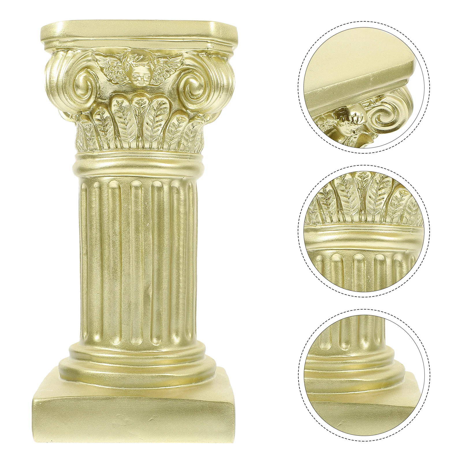 

1Pcs Roman Pillar Candleholder Nordic Resin Candlestick Home Stand Marble Pillar Shaped Decorative Tabletop