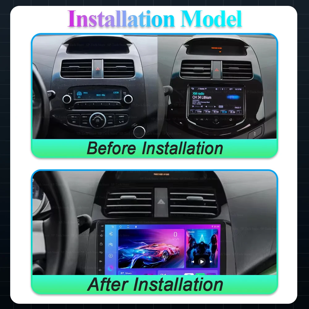 Car Stereo Radio For Chevrolet Spark 2010 2011 2012 2013 2014 Video Player Head Unit Android12 Carplay Multimidia Dvd Beat Wifi