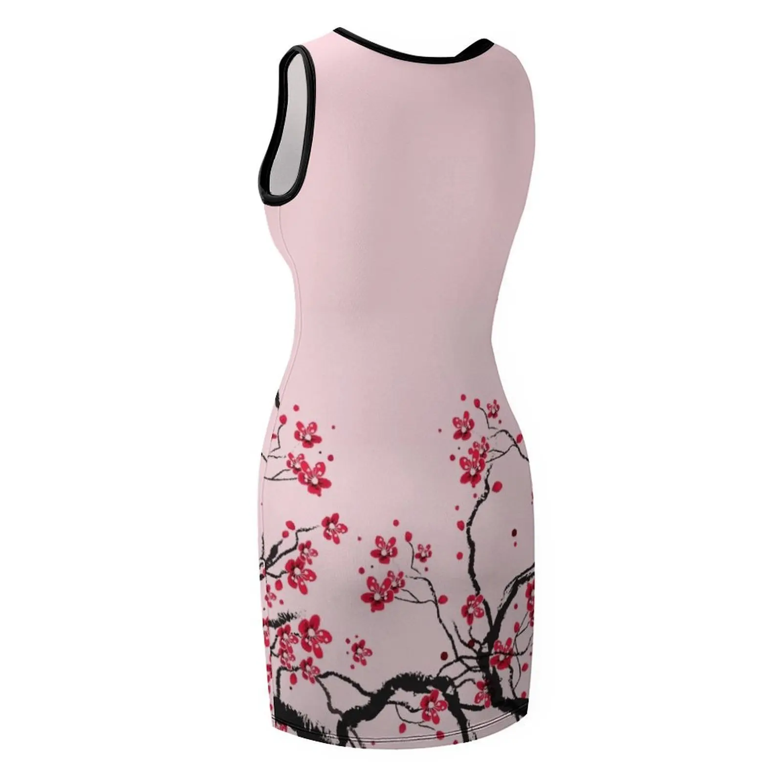 Robe d'été sans manches en fleurs de cerisier, à bandes, à la mode, pour femmes, robes de bal, été