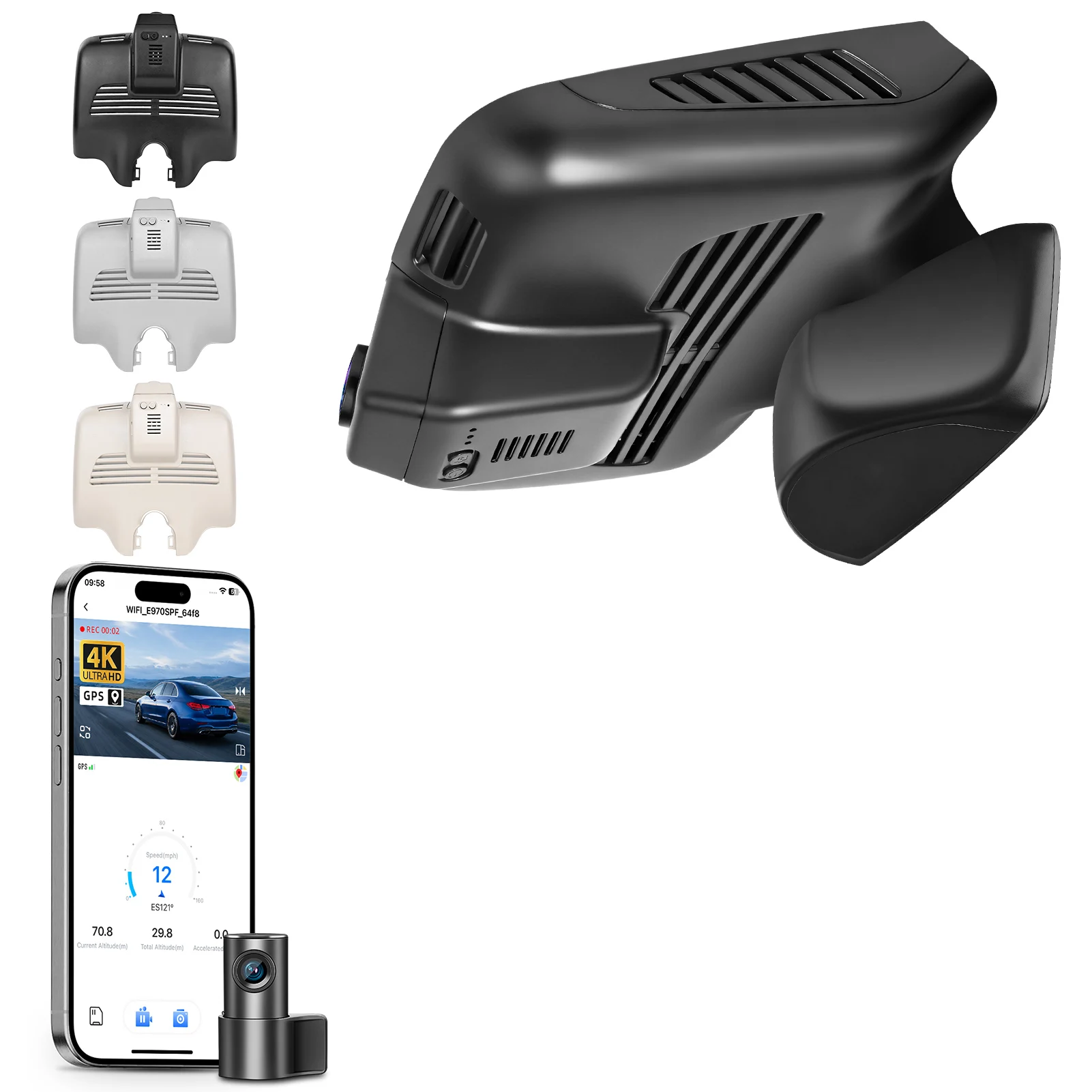 STARVIS 2 Sensor 4K Dash Cam For Mercedes Benz GLC Gen1 X253 C253 Dash Car Camera 2016-2020 GPS 5GHz WiFi & APP (Model A/B)