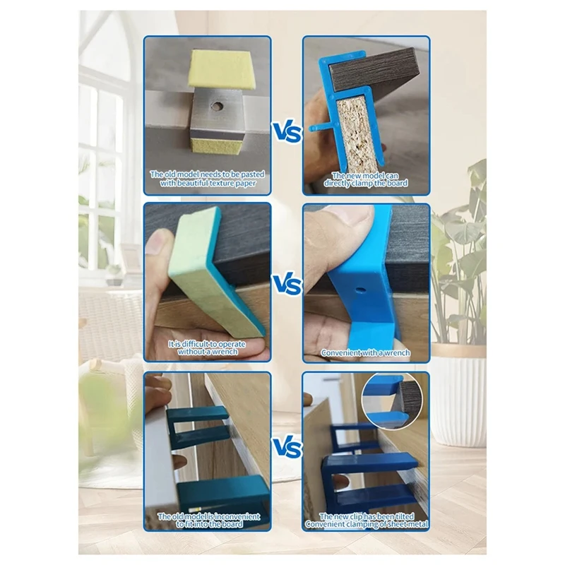 ABRE-Wardrobe Closing Board Clip Woodworking 16-18Mm Carpentry Closing Fixed Clamp Tool Marking Fixture