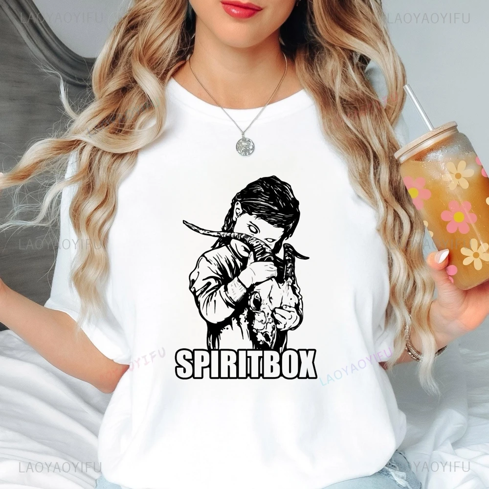 Streetwear Spiritbox Printed T-shirt - Hip Hop Trend Y2K Short Sleeve Men's and Women's Universal Shirt Pattern T-shirt