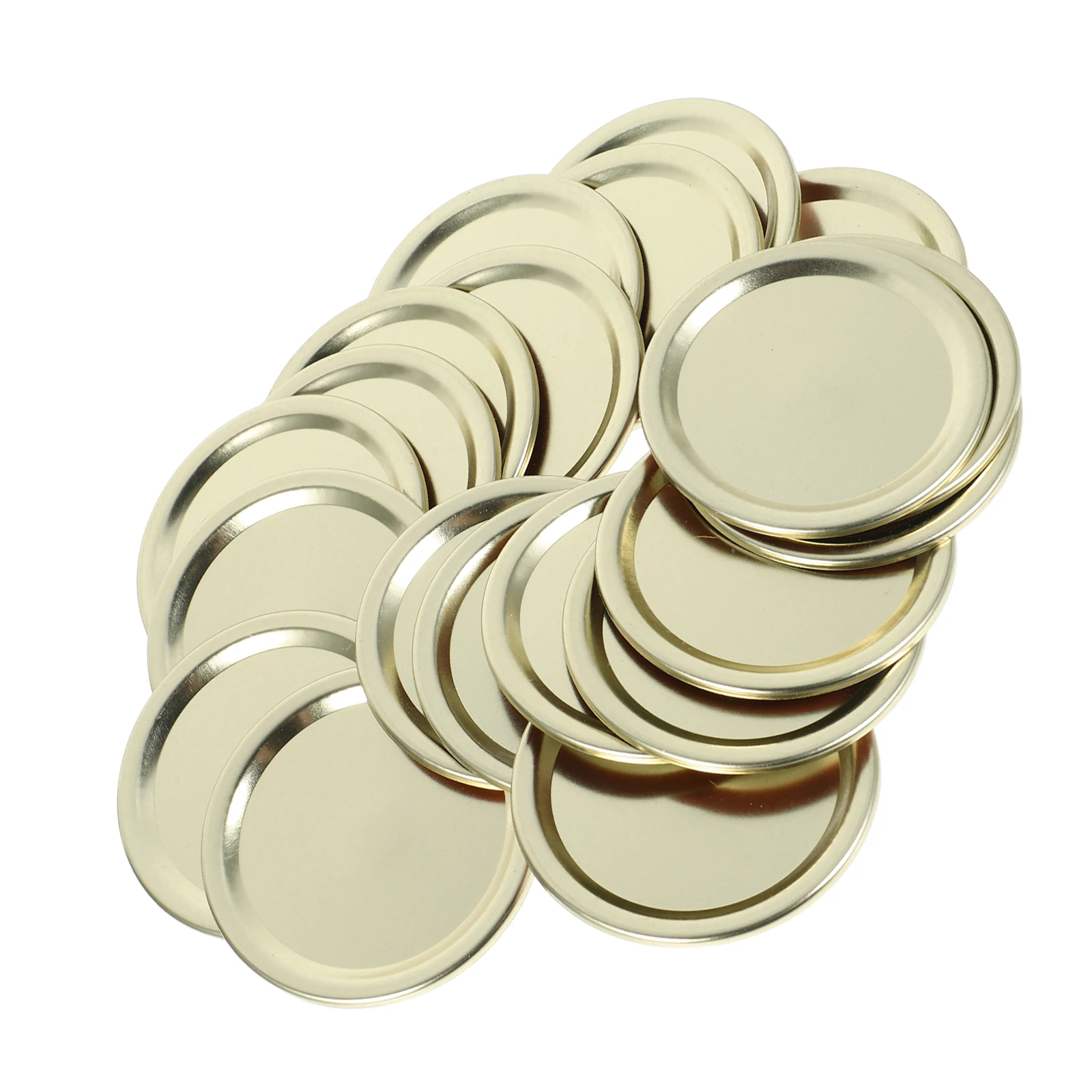 

20pcs Metal Jar Lid Replacement 70Mm Tinplate Sealing Covers For Mason Jars Airtight Storage Spices Tea Coffee Jam Canning