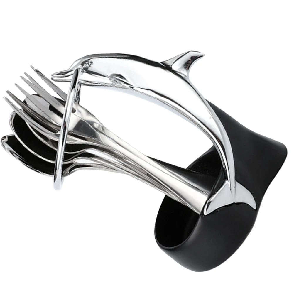 

Zinc Alloy Tableware Set Storage Holder for Forks Spoons Kitchen Gadget Portable Cutlery Stand Home Decor Gift