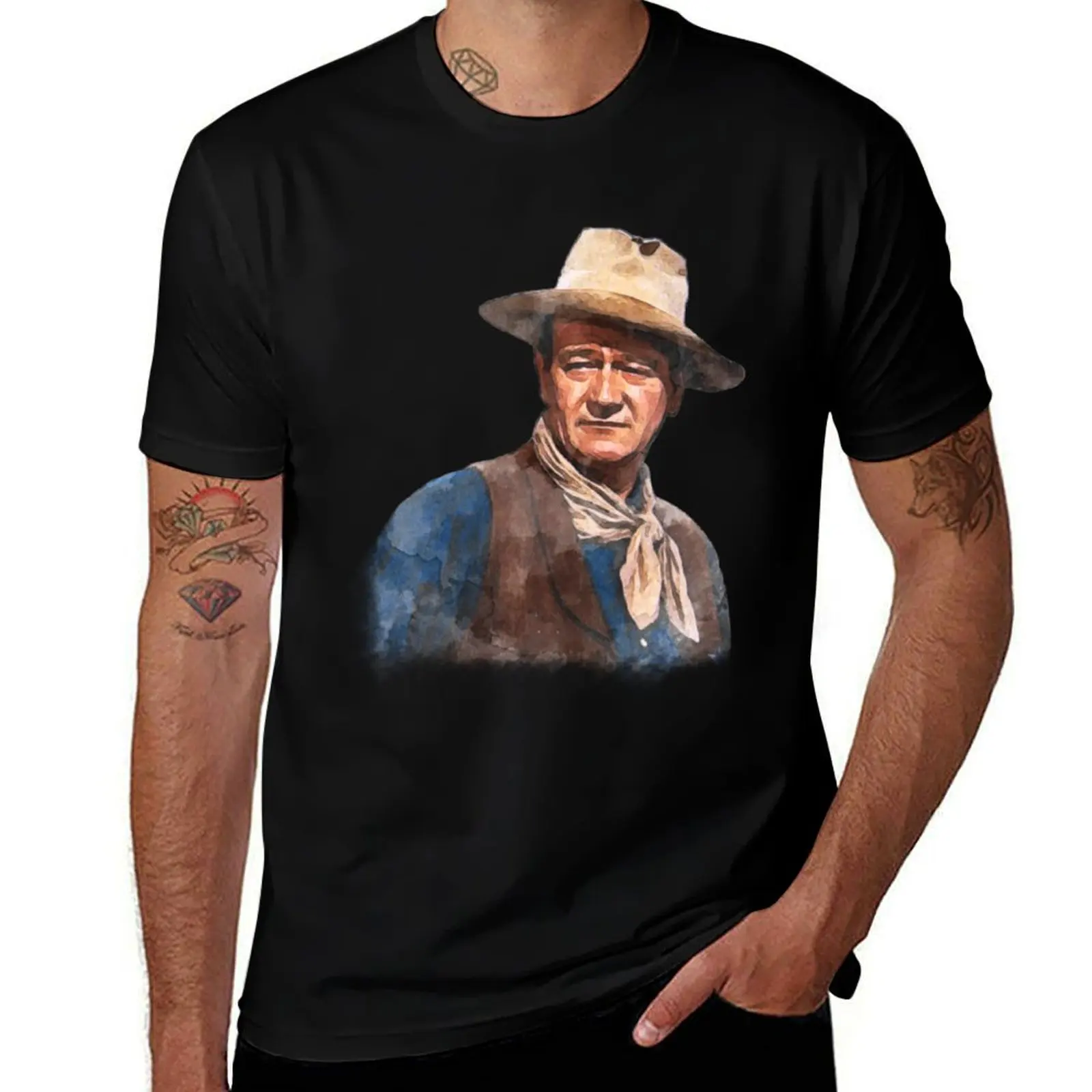 John Wayne Classic Art T-Shirt Holiday Party for Men T-Shirt