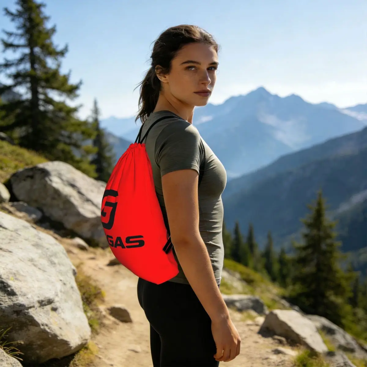 G-Gasgas Motorbike Motorcycle Racing Backpacks Multi-function Drawstring Bundle Pocket Sports Bag Book Bags for Man Woman School