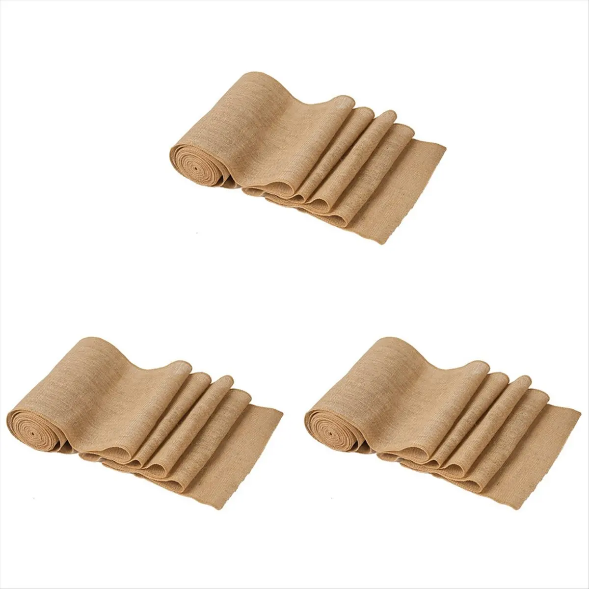 Okay 3X Table Runner 10 M X 30 cm Jute Table Runner Linen Jute Fabric, Table Runner Roll Table Decoration