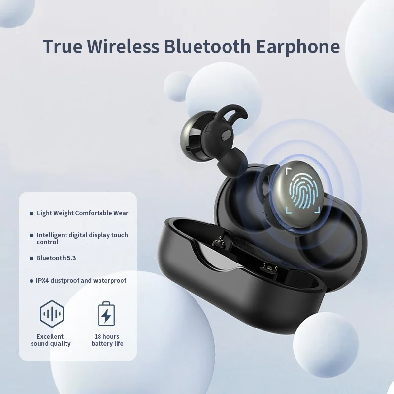 

TWS Wireless Bluetooth Earphone Long Battery Life IPX4 Waterproof Sports Headphone Electric Quantity Digital Display Music