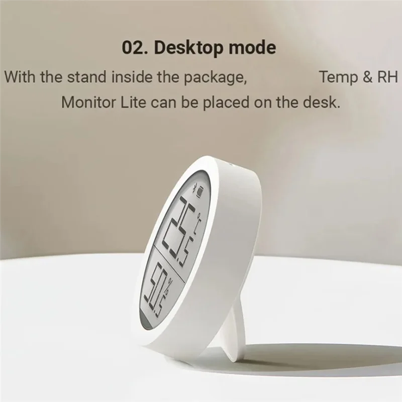 A45U Termômetro Digital Higrômetro M Vision Bluetooth 5.0 Tela de Tinta Eletrônica de Alta Precisão Funciona com Mi Home