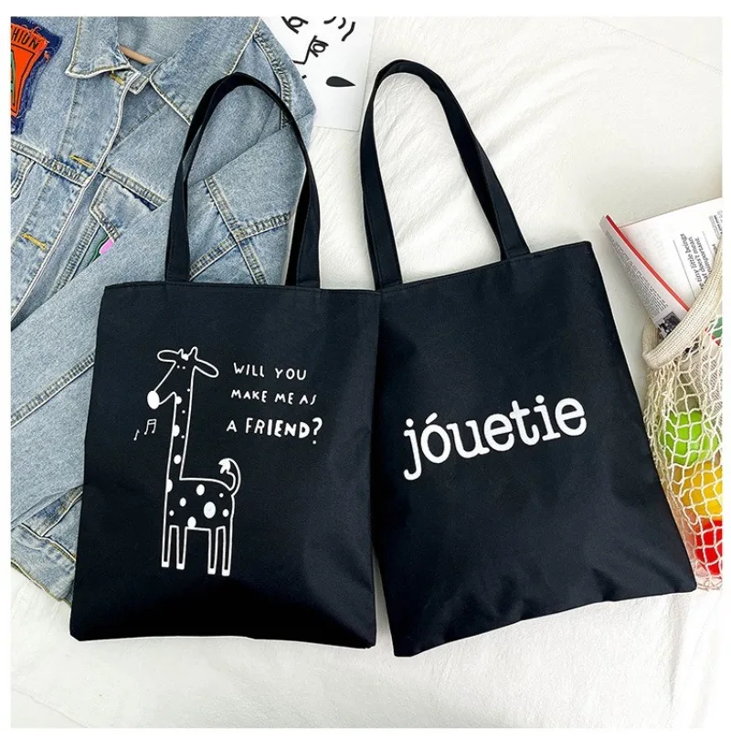 قماش حمل حقيبة الخريف الاتجاه الجديد النسخة الكورية شخصية الموضة الفنية طباعة سعة كبيرة حقيبة كتف فئة الطالب