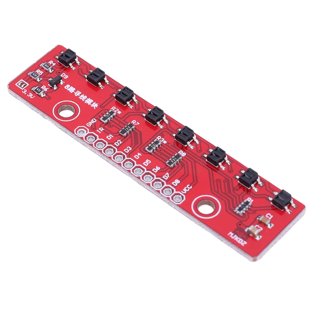 3.3V-5V Tracking Sensor Module 8 Channel 8Bit Detector Hunt Board PCB Infrared Detection Sensor Module Board for Laboratories