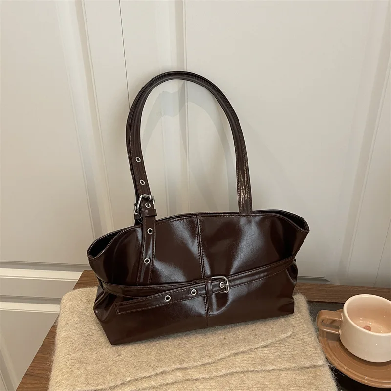 

2026 new Style Women's Retro Minimalist Tote Shoulder Bag 2025 Autumn Large Capacity Commuting Top-Handle Hand Bags for Women