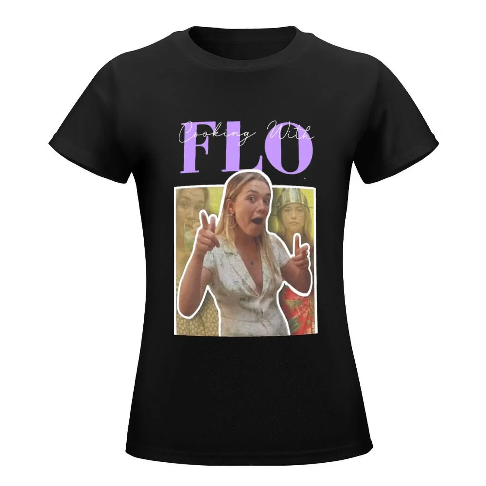 Cooking with flo T-Shirt summer tops Blouse hippie clothes graphic t-shirts for Women