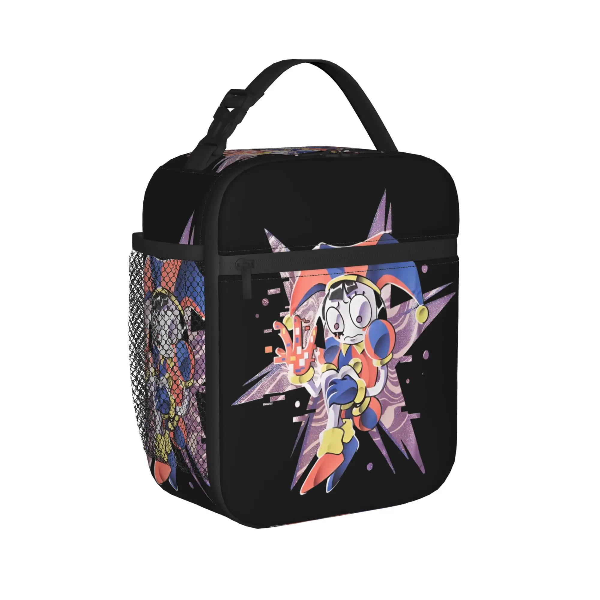 Cartoon Digitals Circus Pomni Glitter Thermal Insulated Lunch Bag for Travel  Portable Food Bag Cooler Thermal Food Box