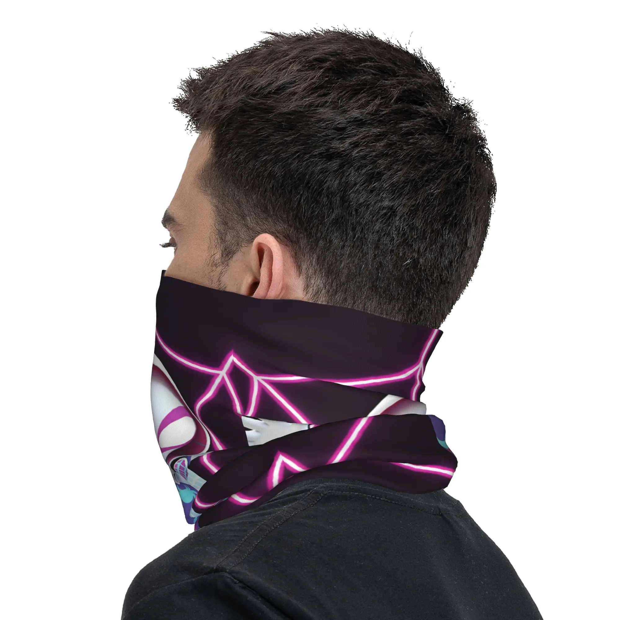 Outdoor Sports Balaclava  Spider Ghost Gwens Cycling Mask Soft Motorcycle Mask Fashion Punk Fishing Windproof Scarf Bandana view 4