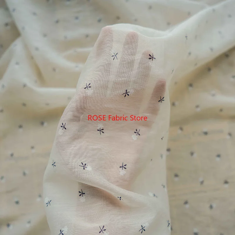 

Sweet little floral print tulle fabric for Summer Blouse, Lace Top, Toddle Dress, Shirt