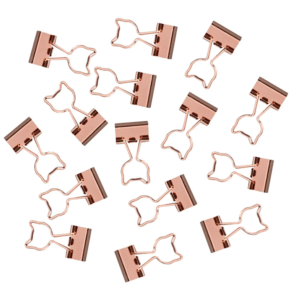 15pcs Paper Bright Color Office Supplies Multi Function File Clips Decorative Binder Clips For Home Office School Use