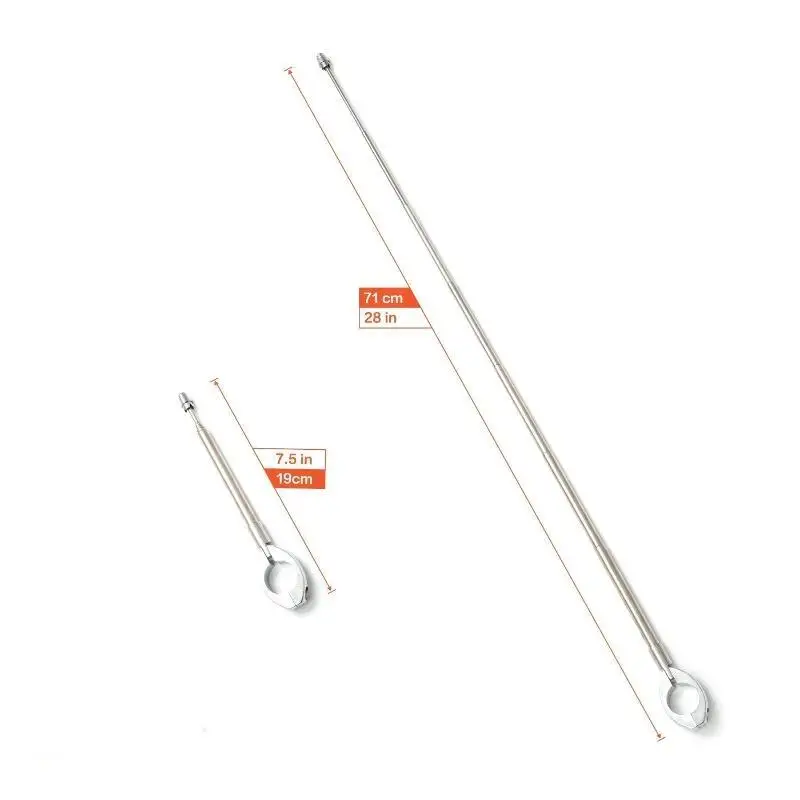Heavy Duty Retractable Motorcycle Flagpole Quick Release Adjustable Flag Pole Holder for Off Road Street Bike Rallies
