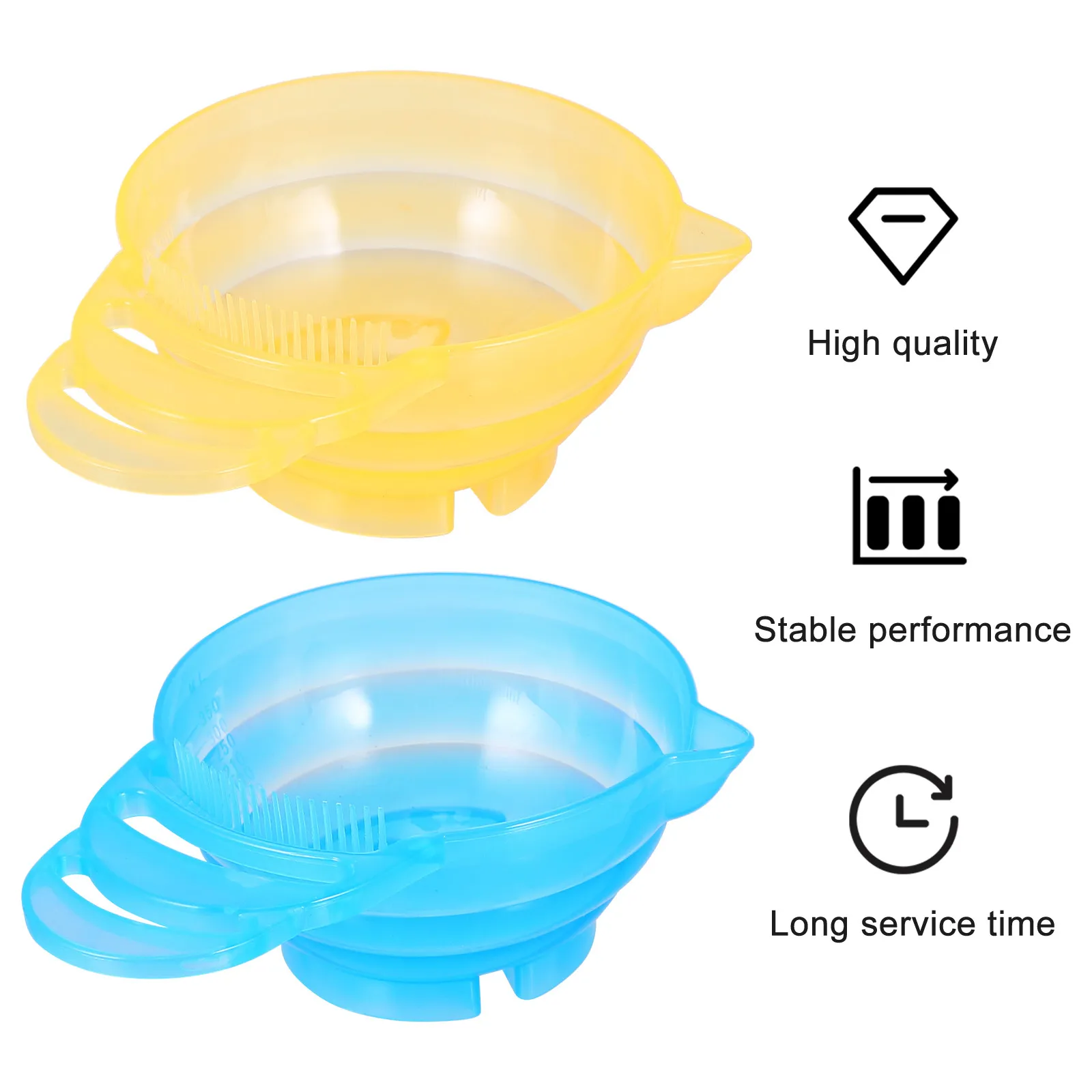 

10Pcs Hair Dye Bowl Stackable Mixing Tint Bowl with Handle for Salon Home DIY Hair Coloring Dying Professional Hairdresser Use