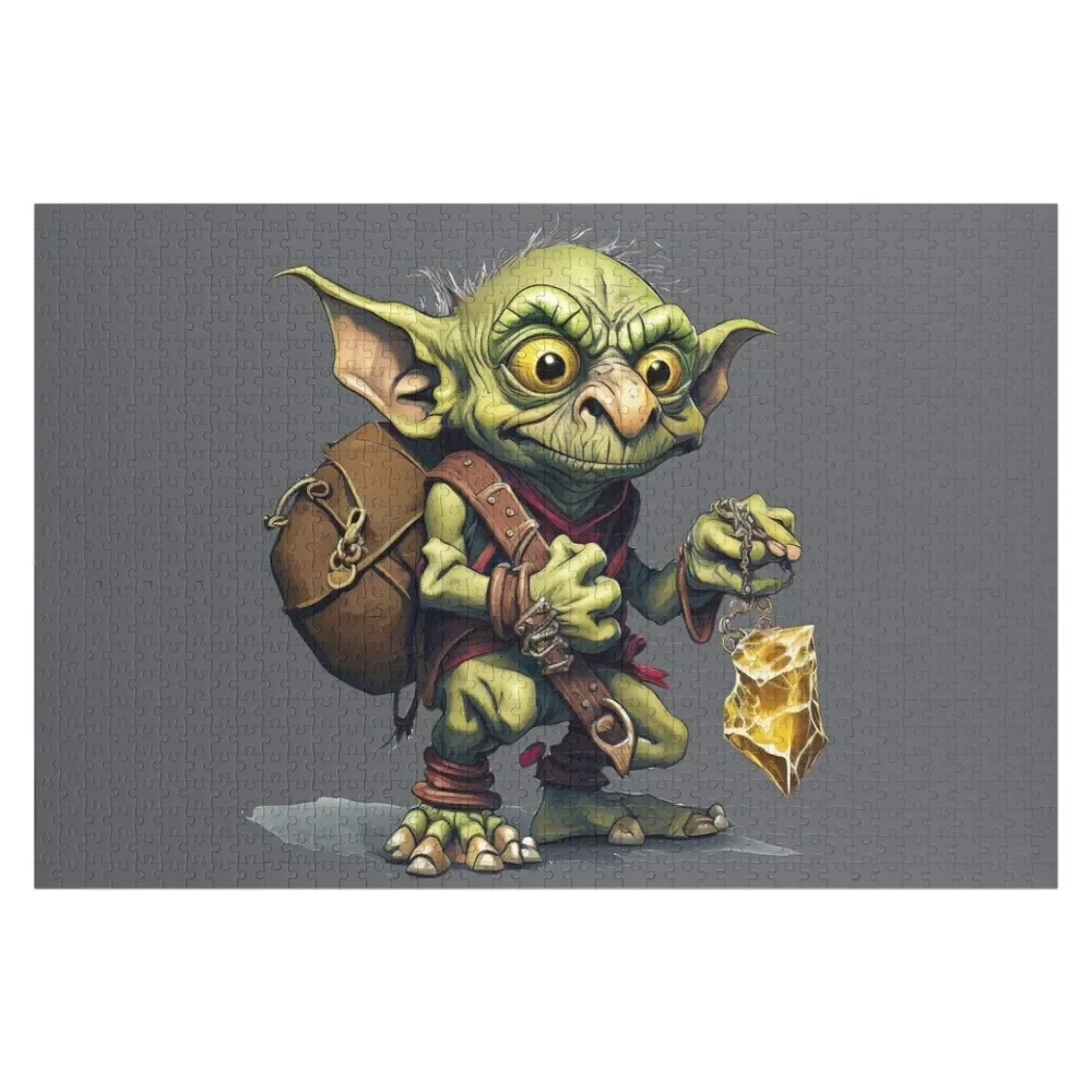 

Greedy Goblin D&D RPG Fantasy TTRPG Jigsaw Puzzle Custom Name Child Toy Wooden Animal With Photo Personalized Gift Puzzle