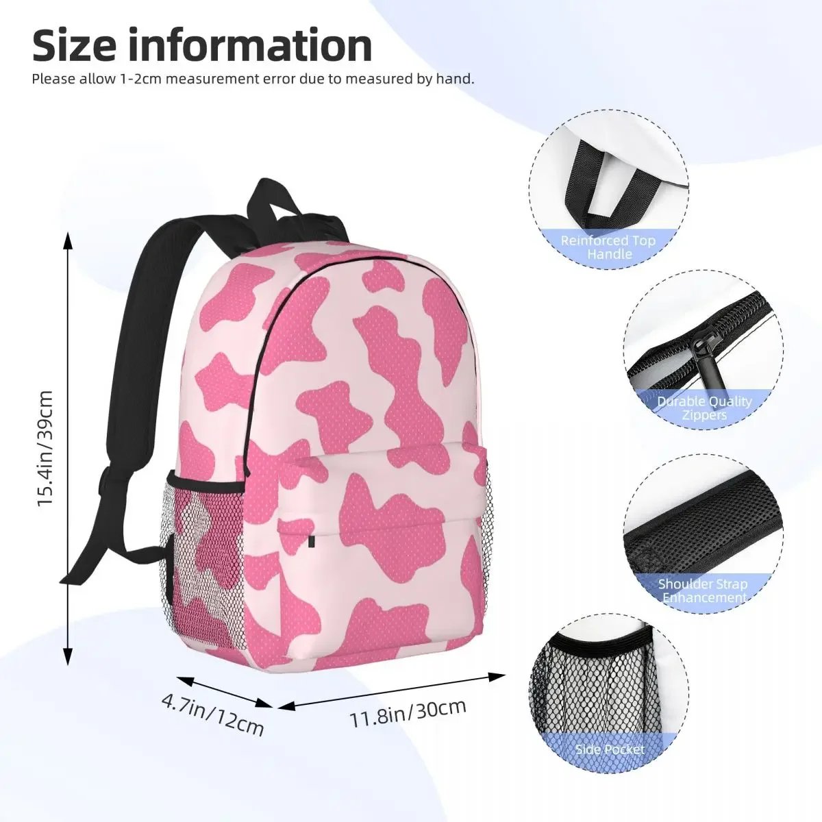 Strawberrycow ransel anak laki-laki perempuan tas buku kasual anak-anak tas sekolah Laptop ransel tas bahu kapasitas besar