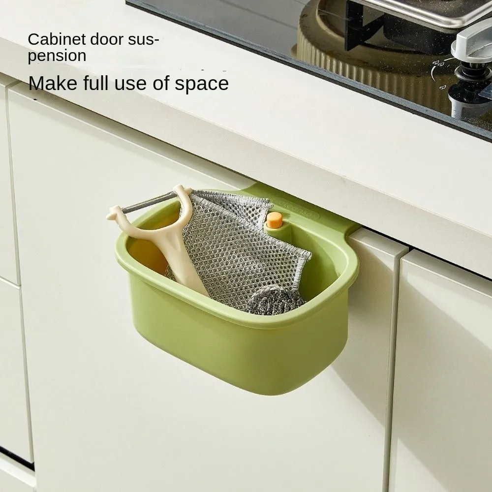 Push-type Sink Filter Hanging Basket Versatile One-touch Opening and Closing Filter Basket Large Capacity Sink Storage Rack