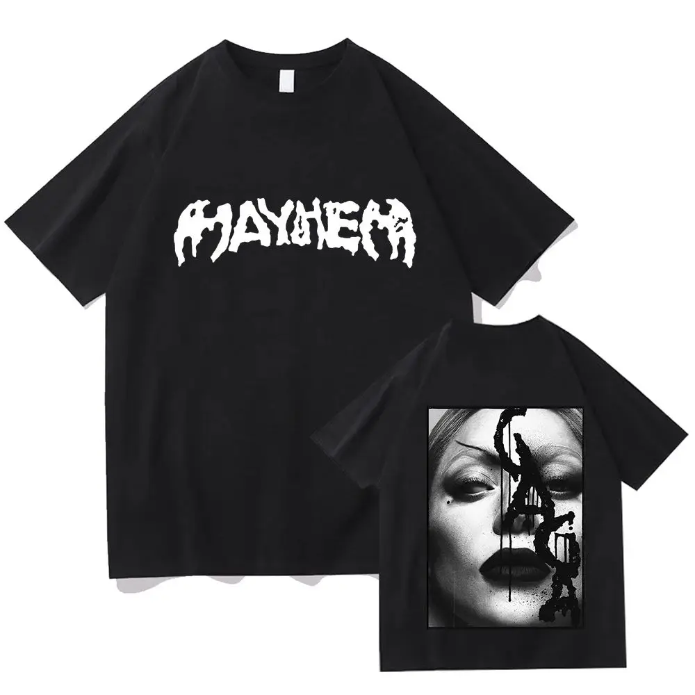 Lady Gaga Sängerin Grafik-T-Shirts The MAYHEM Ball Tour 2025 2026 T-Shirt Mode Kurzarm Sommer T-Shirt Baumwoll-T-Shirts Unisex